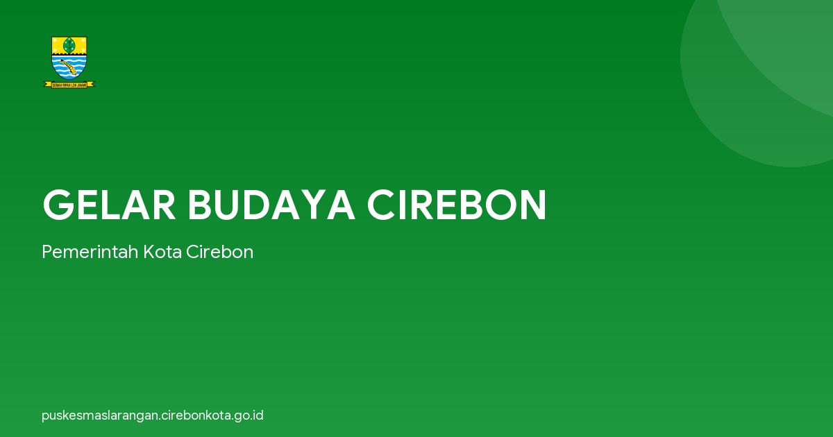 GELAR BUDAYA CIREBON