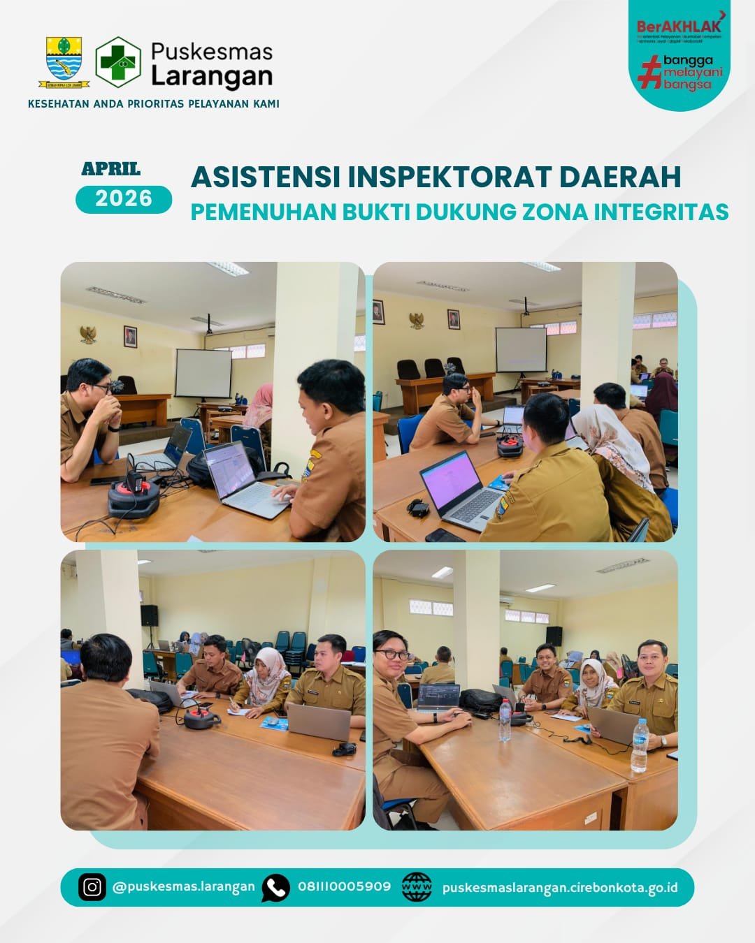 Asistensi Pemenuhan Bukti Dukung Zona Integritas oleh Inspektorat Daerah Kota Cirebon
