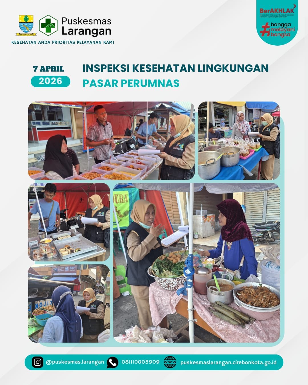 Menjaga Keamanan Jajanan Pasar, Sanitarian Lakukan Inspeksi Kesehatan Lingkungan di Pasar Perumnas