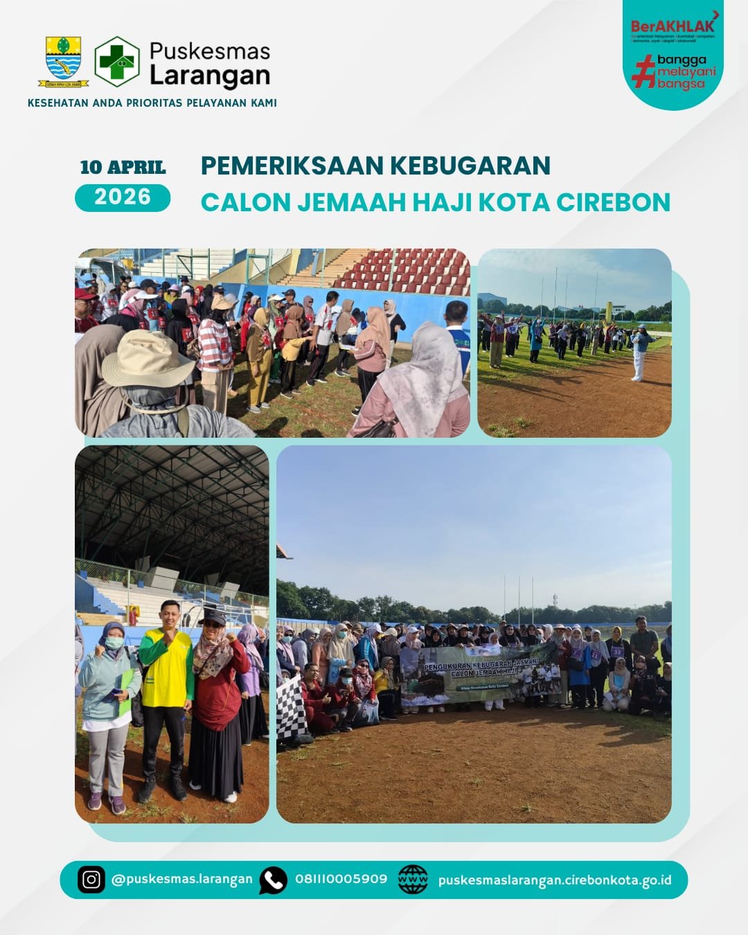 Pemeriksaan Kebugaran Calon Jemaah Haji di Stadion Bima Berjalan Lancar